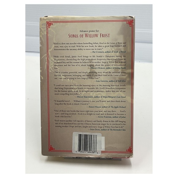 Songs of Willow Frost by Jamie Ford Hardcover Historical Novel‎ - Picture 2 of 2